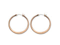 Chisel Stainless Steel Brown Ip Plated 34mm Hoop Earrings