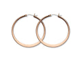Chisel Stainless Steel Brown Ip Plated 43mm Hoop Earrings