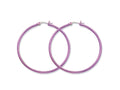 Chisel Stainless Steel Pink Ip Plated 48mm Hoop Earrings
