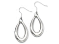 Chisel Stainless Steel Polished Teardrop Dangle Earrings