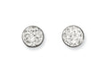 Chisel Stainless Steel Clear Crystal Post Earrings