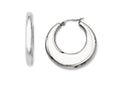 Chisel Stainless Steel 35mm Hollow Hoop Earrings