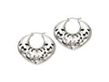Chisel Stainless Steel 40mm Fancy Cutout Hoop Earrings