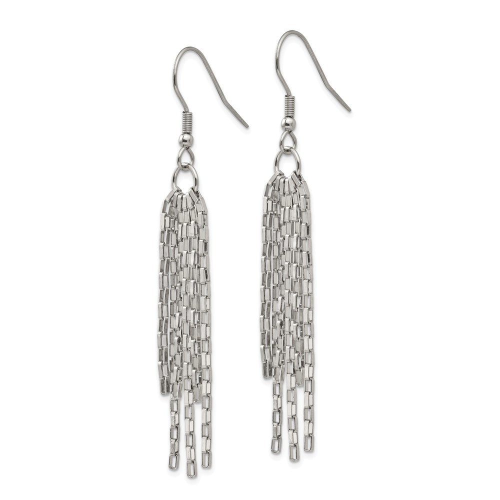 Chisel Stainless Steel Multistrand Box Chain Dangle Earrings