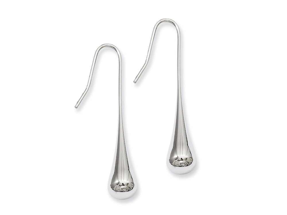 Chisel Stainless Steel Polished Dangle Earrings