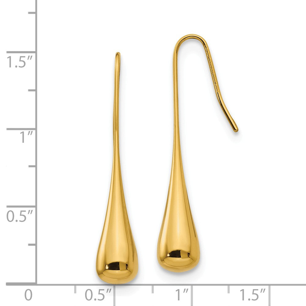 Chisel Stainless Steel Yellow Ip-plated Dangle Earrings