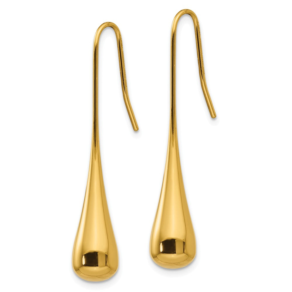 Chisel Stainless Steel Yellow Ip-plated Dangle Earrings