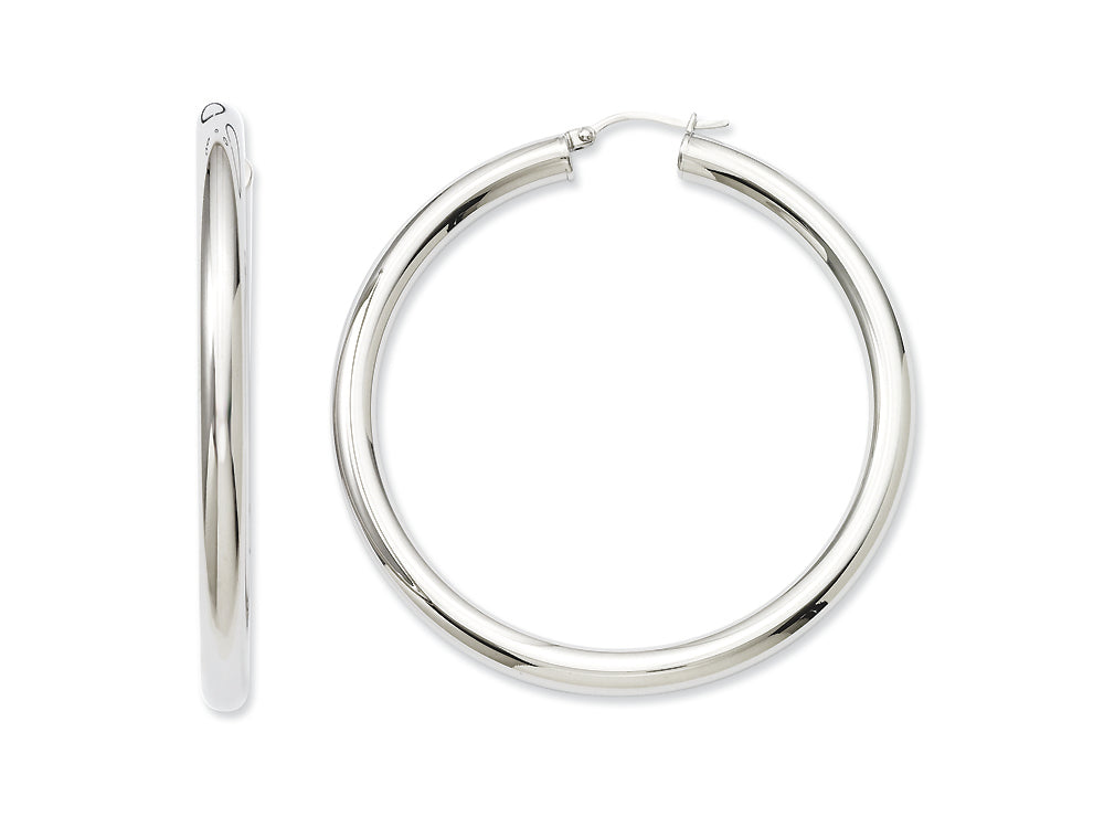 Chisel Stainless Steel Polished Hoop Earrings