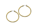 Chisel Stainless Steel Gold Ip Plated 40mm Hoop Earrings