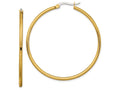 Chisel Stainless Steel Gold Ip Plated 48mm Hoop Earrings