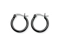 Chisel Stainless Steel Black Ip Plated 19mm Hoop Earrings