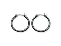 Chisel Stainless Steel Black Ip Plated 26mm Hoop Earrings