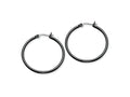 Chisel Stainless Steel Black Ip Plated 32mm Hoop Earrings