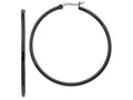 Chisel Stainless Steel Black Ip Plated 48mm Hoop Earrings