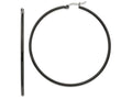 Chisel Stainless Steel Black Ip Plated 60mm Hoop Earrings