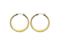 Chisel Stainless Steel Gold Ip Plated Tapered 34mm Hoop Earrings