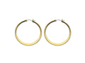 Chisel Stainless Steel Gold Ip Plated Tapered 43mm Hoop Earrings