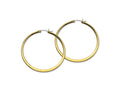 Chisel Stainless Steel Gold Ip Plated Tapered 50mm Hoop Earrings