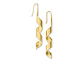 Chisel Stainless Steel Yellow Ip-plated Swirl Dangle Earrings