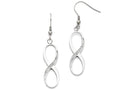 FJC Finejewelers Stainless Steel Infinity Polished CZ Shepherd Hook Earrings