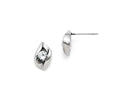 Chisel Stainless Steel CZ Polished Post Earrings