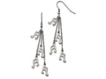Chisel Stainless Steel Multi Strand Music Note Dangle Shepherds Hook Earrings