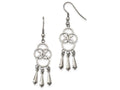 Chisel Stainless Steel Polished Dangle Shepherd Hook Earrings