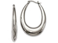 Chisel Stainless Steel Polished Hoop Earrings