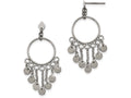 Chisel Stainless Steel Polished Dangle Post Earrings