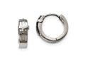 Chisel Stainless Steel Polished Hinged Hoop Earrings