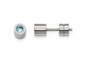 Chisel Stainless Steel CZ Dec Birthstone Polished Post Earrings