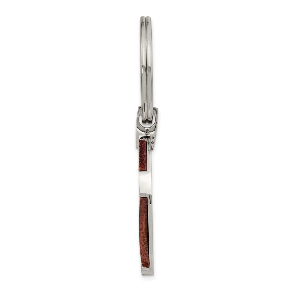 Chisel Stainless Steel Wood Key Chain