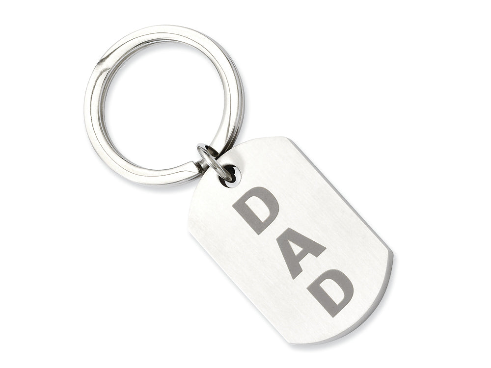 Chisel Stainless Steel Brushed Dad Key Ring