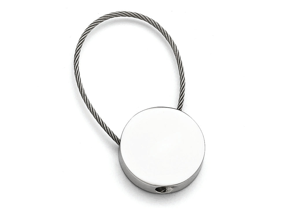 Chisel Stainless Steel Polished Cable Circle Key Ring