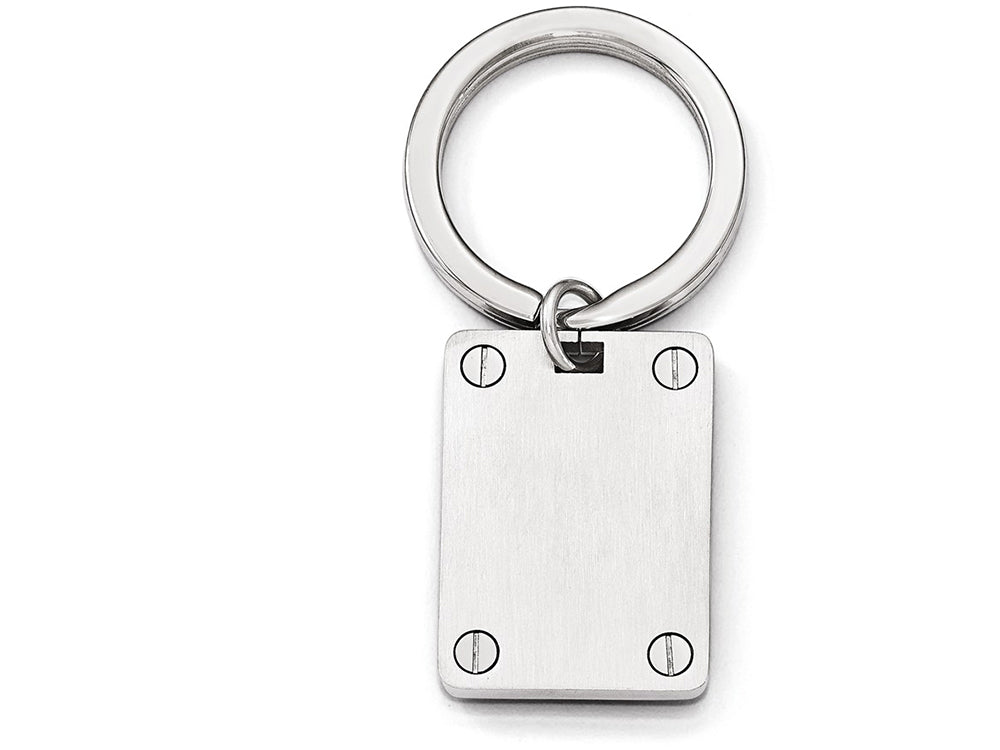 Chisel Stainless Steel Polished And Brushed Key Ring