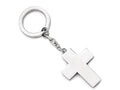 Chisel Stainless Steel Polished Cross Key-Ring