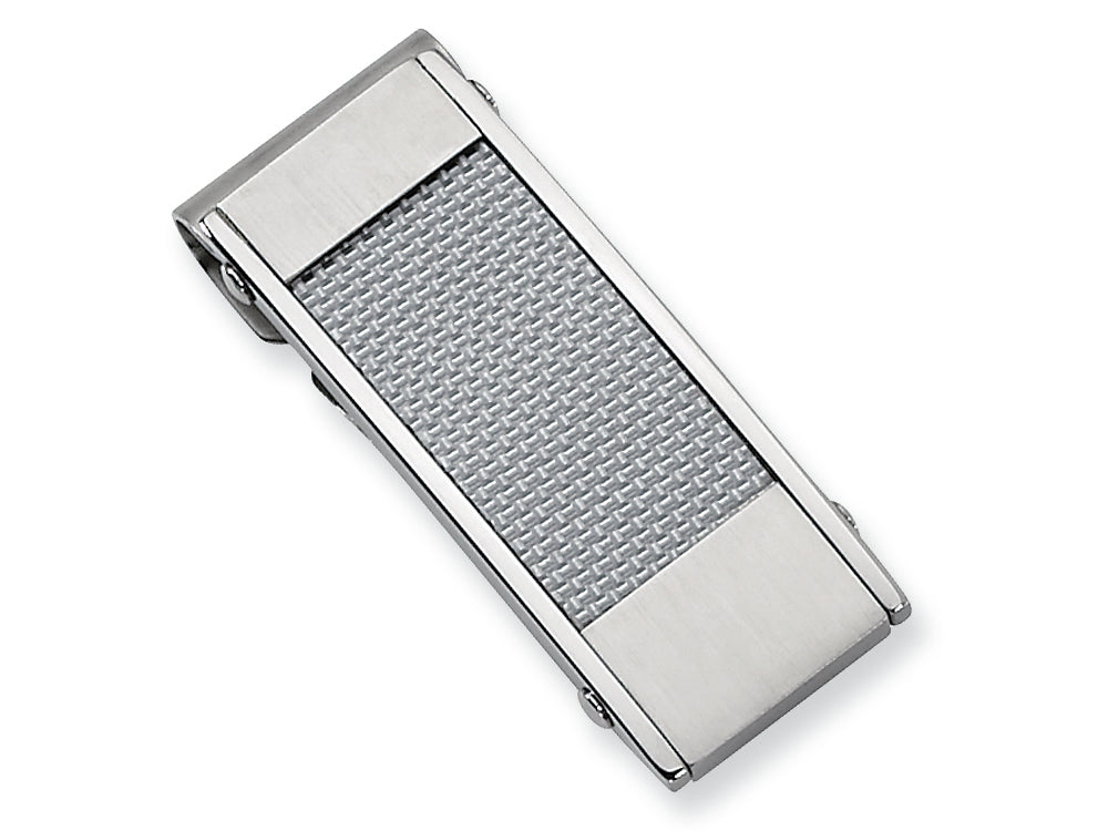 Chisel Stainless Steel Grey Carbon Fiber Money Clip