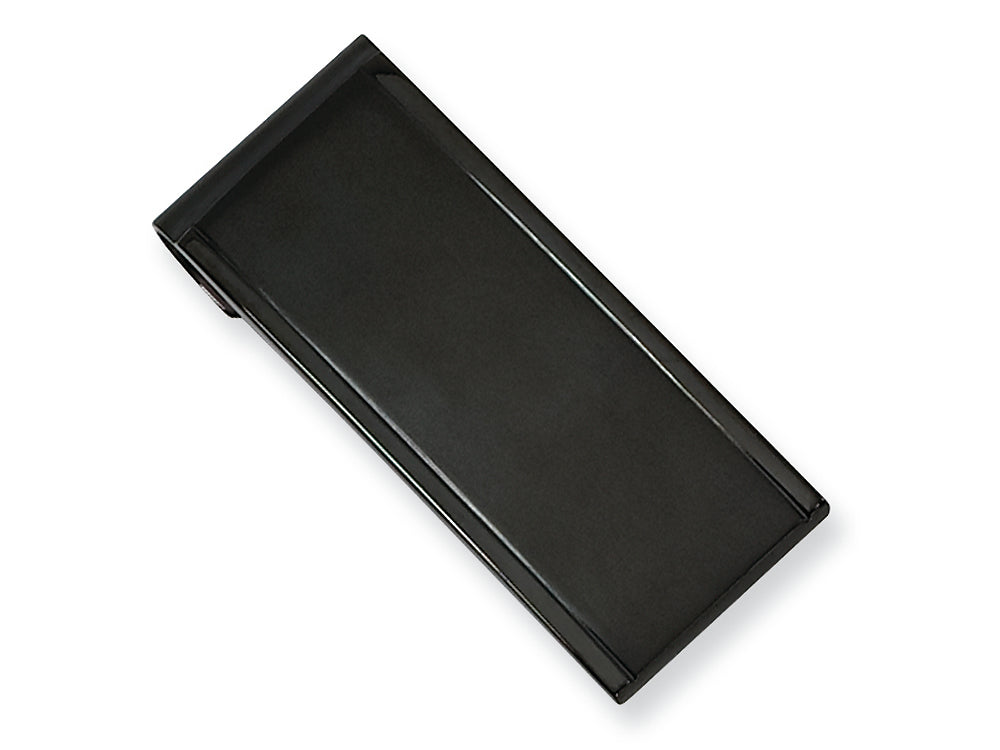 Chisel Stainless Steel Black-plated Money Clip