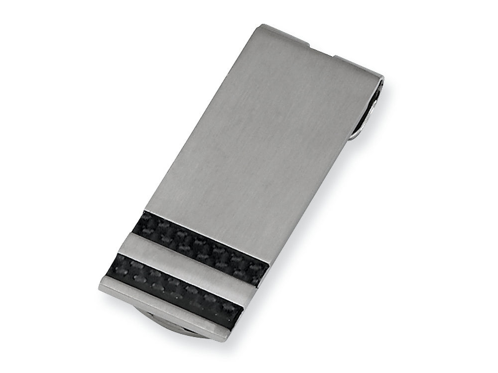 Chisel Stainless Steel Black Carbon Fiber Money Clip