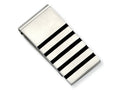 Chisel Stainless Steel Brushed W/rubber Accents Money Clip