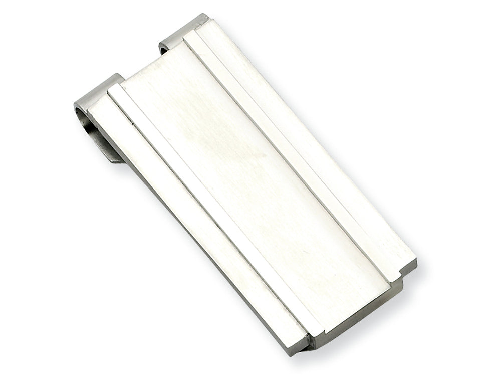 Chisel Stainless Steel Brushed And Polished Money Clip