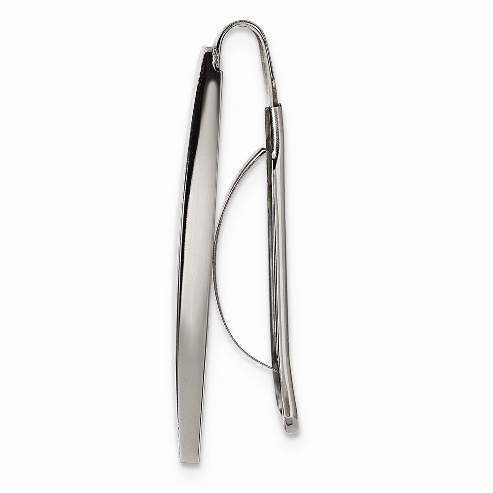 Chisel Stainless Steel Polished And Grooved Money Clip