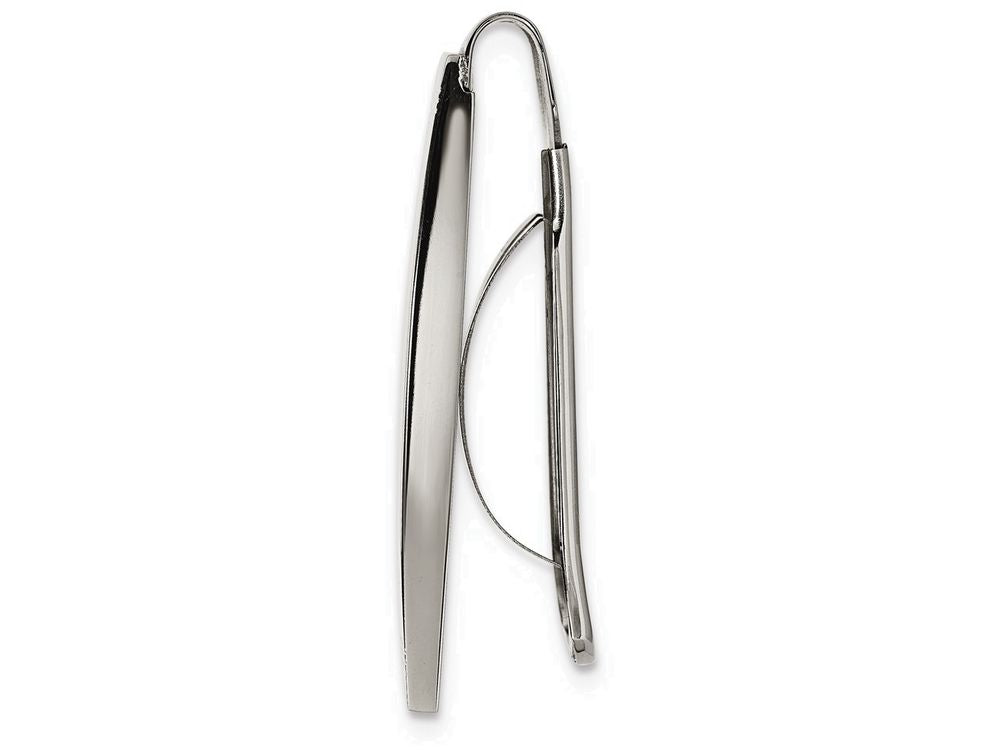 Chisel Stainless Steel Polished And Grooved Money Clip