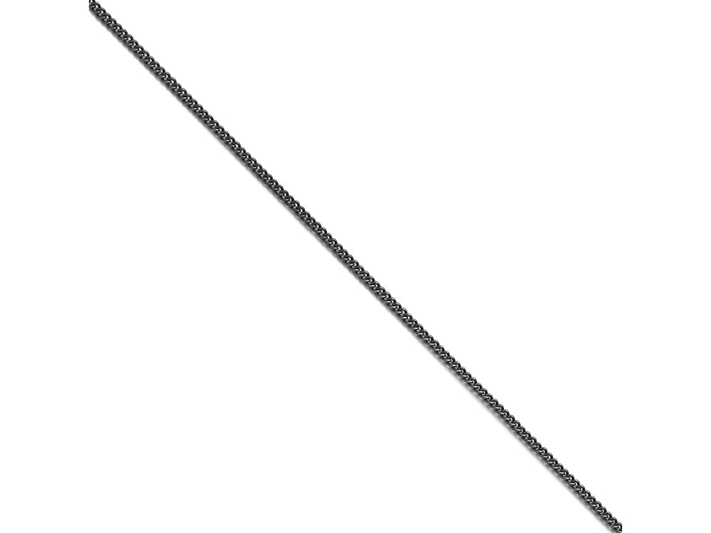 Chisel Stainless Steel 2.00mm 24in Round  Curb Antiqued Chain Necklace