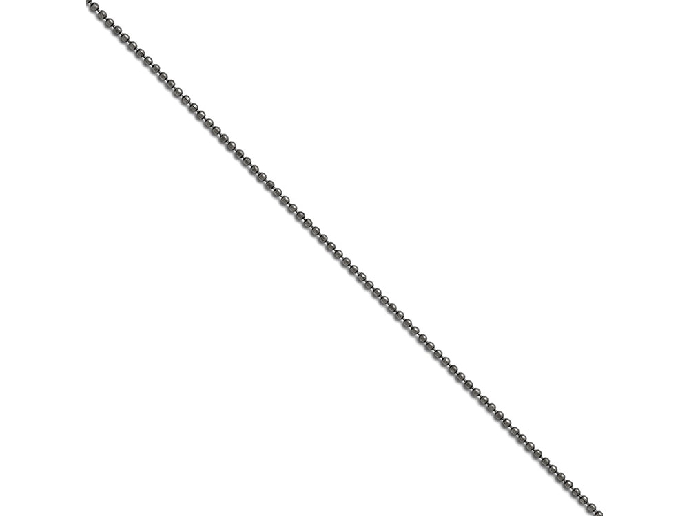 Chisel Stainless Steel 2.00 Mm 24 Inch Beaded Ball Antiqued Chain Necklace
