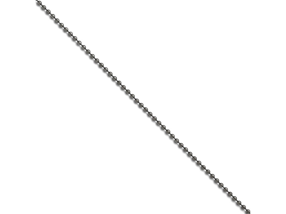 Chisel Stainless Steel 2.40 Mm 20 Inch Beaded Ball Antiqued Chain Necklace