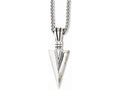 Chisel Stainless Steel Polished and Antiqued Dagger 22in Necklace