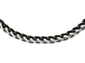 Chisel Stainless Steel Polished and Black Ip-plated 24in Necklace