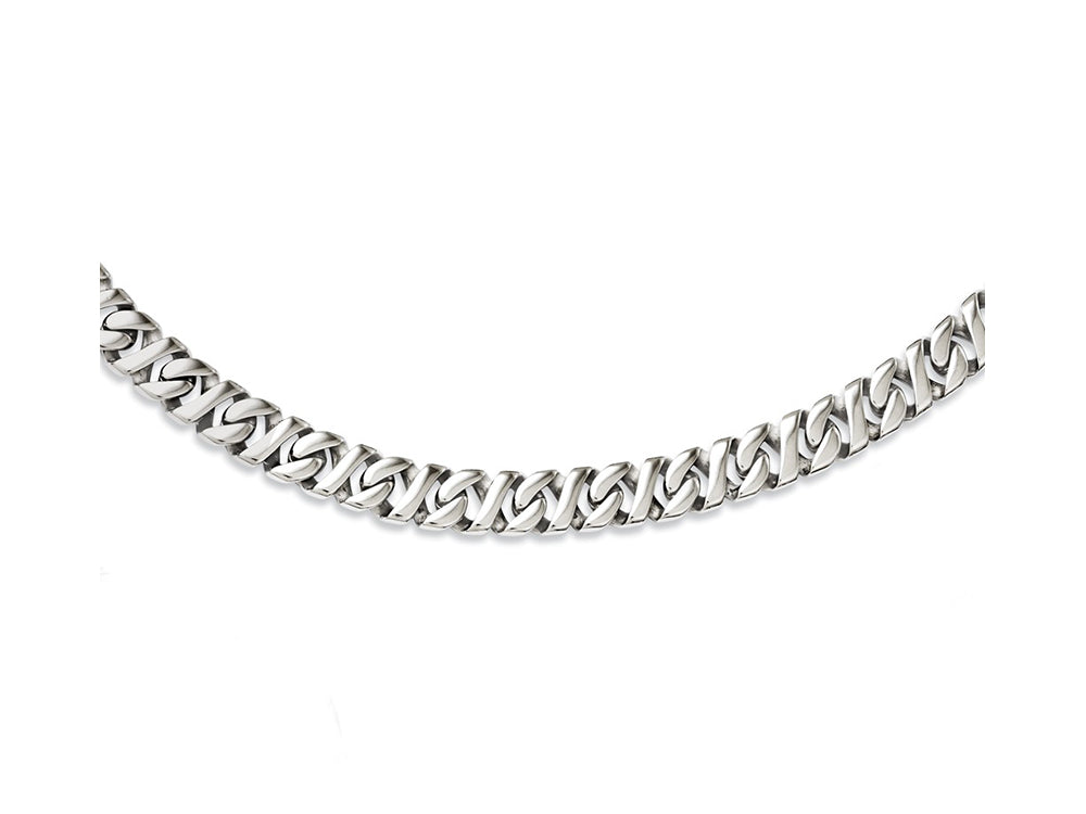 Chisel Stainless Steel Polished Link 24in Necklace