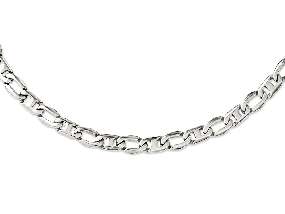 Chisel Stainless Steel Polished Open Links Necklace